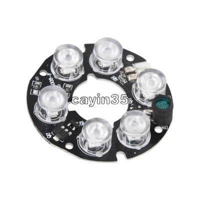 Placa infrarroja blanca 45 mm 6 piezas matriz LED IR Leds para cámaras de CCTV visión nocturna - Imagen 1 de 4