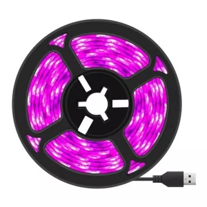 Luce Striscia Led Adesiva Usb 5v Uv Viola idroponica Crescita Piante 5M 300 Led - Imagen 1 de 9