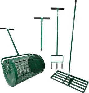 Landzie Rasenpflegeset - 24" Streuer, Rasenwaage, Bodensonde, Gabelbelüfter - Bild 1 von 8