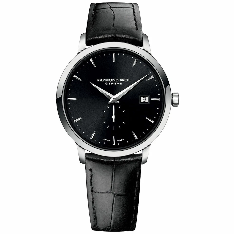 Raymond Weil Toccata 39mm Stainless Steel Case with Black Leather Men's Wristwatch