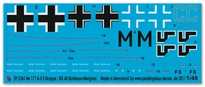 Peddinghaus-Decals 1/48 2363 He 177 A-5 Le II Groupe / KG 40 Bordeaux-Merignac - Photo 1 sur 1