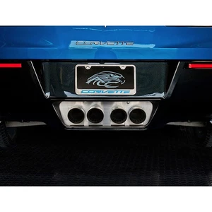 Exhaust Filler Plate for 2014-19 Chevy Corvette w/OE Exhaust [Stainless/Brushed] - Picture 1 of 6