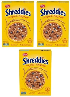 Post Shreddies Original Breakfast Cereal, 440g (3 Pack) — 第 1/4 张图片