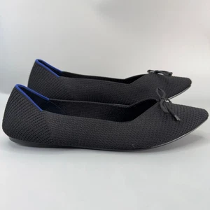 Rothys The Ballerinas flache Schleife Damen 11 Slipper blau spitz zulaufend Strick Komfort - Bild 1 von 14