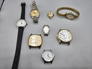 Lot Of 9 Timex Quartz Watches Not Tested / Parts Only - Picture 1 of 4