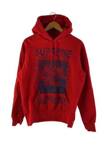 Felpa con cappuccio Supreme 19AW Doves M cotone ROSSO