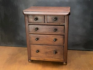 Antik Vintage Mahagoni Tischplatte Schrank Sammler Aufbewahrungsbox - Bild 1 von 6