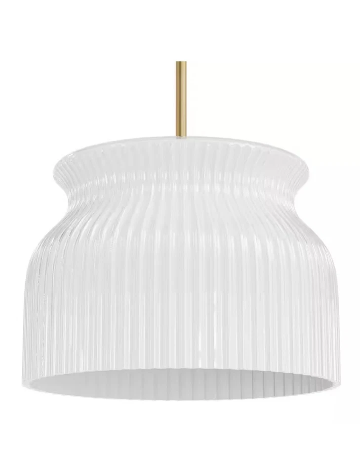 Colgante Hunter Harlowe 60 vatios 1 luz de lujo dorado sombreado claro pantalla de vidrio blanco Foto 1 de 4