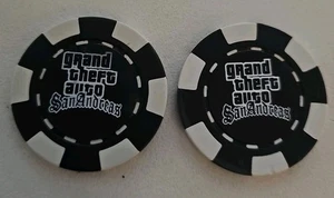 Grand Theft Auto San Andreas 1ª Edición (Juego de 2 Fichas de Poker Coleccionables) Raro - Imagen 1 de 2