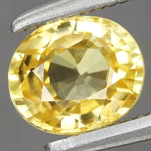 0,85 quilates ancho 5,7 x 4,8 mm ovalado natural calefactado amarillo anaranjado circón Tanzania, África - Imagen 1 de 4