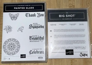 Stampin' Up! Painted Glass Stamp Set & Matching Dies (NEW) 147461 & 146347 - Picture 1 of 6