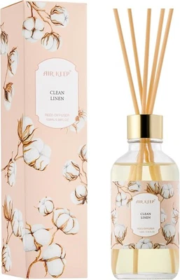 Reed Diffuser Oil Set with Sticks Clean Linen Aromatherapy 3.38oz Home Office - Image 1 of 4