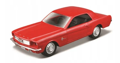 Modellino auto pressofuso Maisto 1965 Ford Mustang rosso scala 1:36 4,5 pollici - Immagine 1 di 2