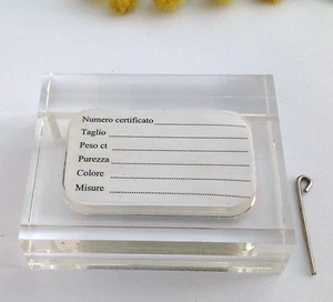 ASTUCCIO PER DIAMANTI E PIETRE PREZIOSE CON CERTIFICATO - NUOVO - Imagen 1 de 1
