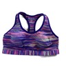 Ideology Sports Bra Large Scoop Neck Racerback Lightly Padded Purple Space Dye 