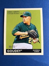 2009 Upper Deck Goudey Greg Smith #141 Mini Black 5/21 SP A’s *Noles2148* C/Ship