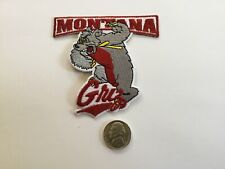 University of Montana Grizzlies Griz vintage iron on embroidered patch 3.5 X 3.2