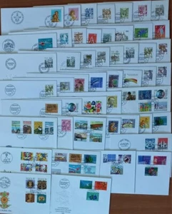 SWITZERLAND 1980-1990s LOT OF 50 DIFFERENT FDC COVERS - Foto 1 di 2