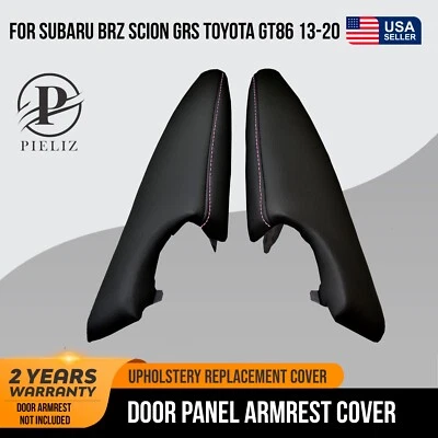 Door Armrest Leather for Subaru BRZ Scion GRS Toyota GT86 13-20 Pink Stitch - Image 1 of 4