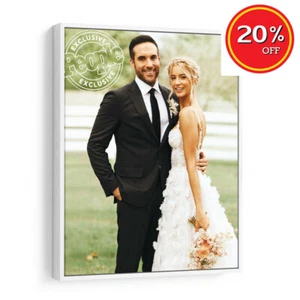 Personalized Photo to Canvas Print with Floater Frame -Wall Art Photo On Canvas - Picture 1 of 16