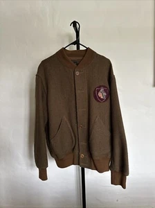 VINTAGE XL RRL NATIVE AMERICAN INSIGNIA VARSITY JACKET - Picture 1 of 5