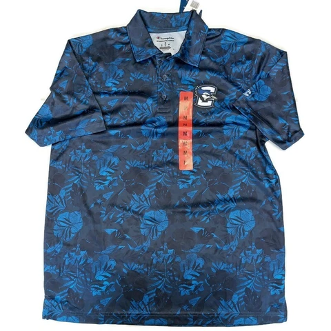 Champion Creighton Bluejays Mens Size M Athletic Wear SS Golf Polo Shirt Blue Cover