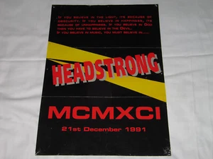 HEADSTRONG - CARL COX TREVOR FUNG WAXMAN SLICK VIC - 1991 A3 RAVE FLYER / POSTER - Picture 1 of 2