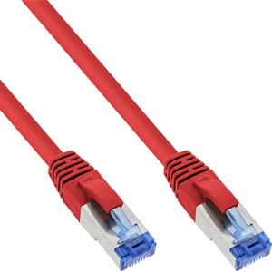InLine® Patchkabel, S/FTP (PiMf), Cat.6A, halogenfrei, rot, 15m - Bild 1 von 4