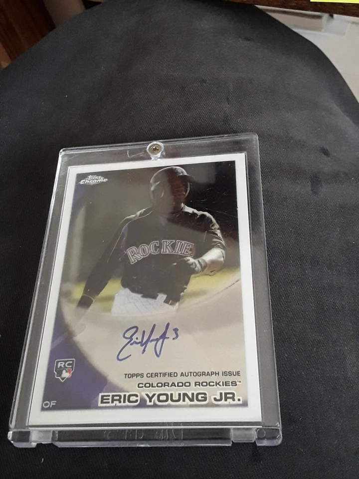 Eric Young Jr SP Auto Rookie 2010 Topps Chrome Colorado Rockies - Image 1 of 2
