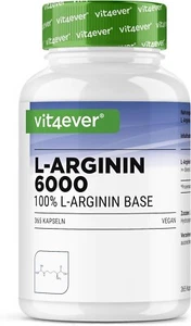 L-Arginin 365 Kapseln, 6000 mg, Hochdosiert , Aminosäure, Ausdauer -Vegan - Bild 1 von 6