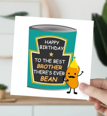 LAUGHING LEMON PRINTS Brother Birthday Card Funny Bday Kids Humour Joke Banter Cheeky Kids For Him UZ