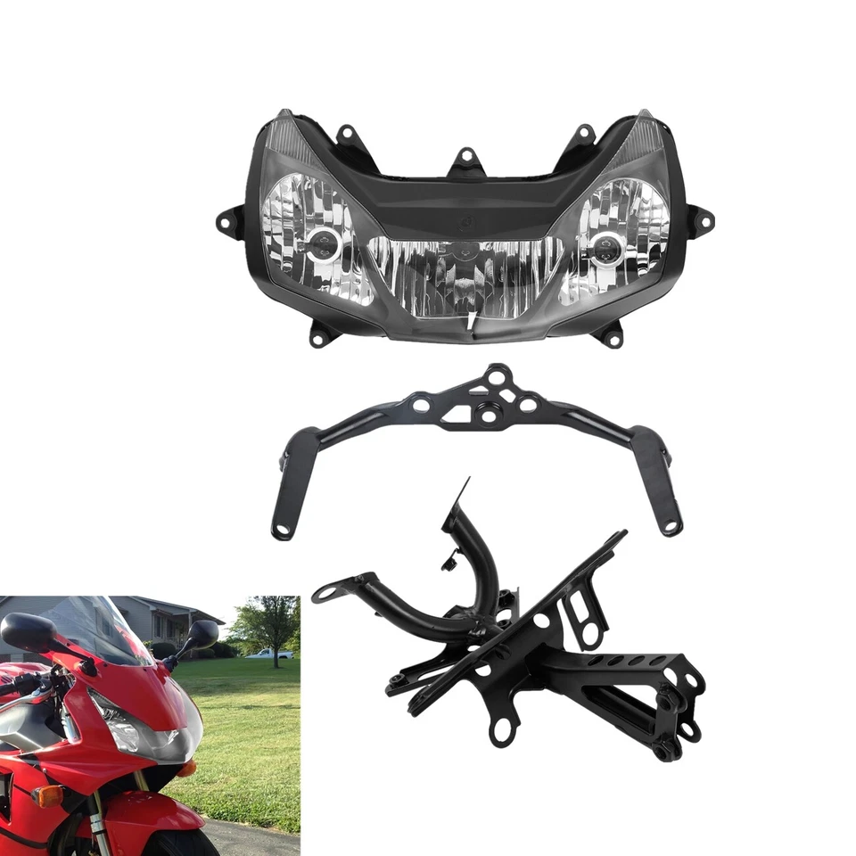 Faro con soportes de carenado superior aptos para Honda CBR954RR CBR 954RR 02-03 Foto 1 de 4
