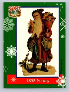 1895 Norway 1995 TCM Santa Around the World: Santa & Snowflakes #1 Card - Picture 1 of 2