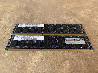2X NANYA 8GB DDR3 2RX4 PC3L-10600R-9-10-J1 1333MHZ NT8GC72C4NG0NK-CG DIMM C6-2 - Image 1 of 4
