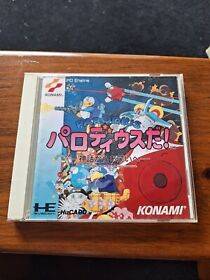 Vintage Parodius Da! PC Engine TG-16 Japan HE System HuCard NRMT cond COMPLETE!