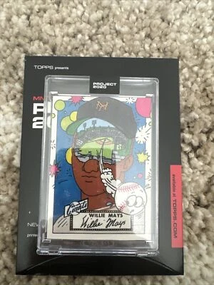 TOPPS PROJECT 2020 BASEBALL WILLIE MAYS 1952 TOPPS CARD # 288 BY ERMSY - Image 1 of 2