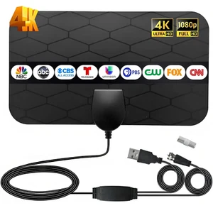 4K Indoor 1080P Digital HDTV Antenna TV Aerial with Amplifier Booster DVB T2 ISD - Picture 1 of 13
