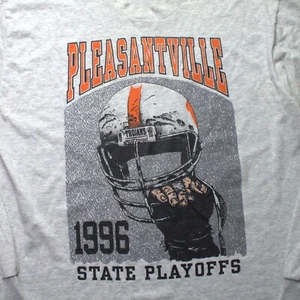Vintage Fruit Of The Loom Best Pleasantville Trojans 1996 Vintage T Shirt L - Picture 1 of 6