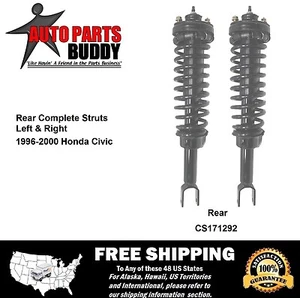 2 New Honda Civic Rear Complete Struts Lifetime Warranty Free Shipping - Picture 1 of 4