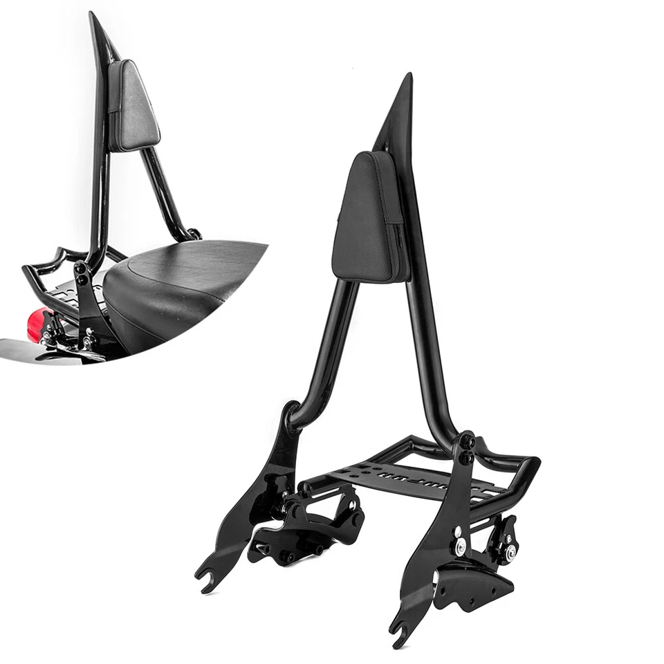 Respaldo barra Sissy y portaequipajes y acoplamiento para Harley 09-13 Road Street Glide Foto 1 de 4