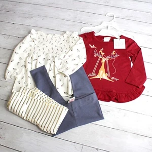 Maggie & Zoe Baby Girl's Long Sleeve Tops Pants Outfit 4 Piece Set Size 4T - Picture 1 of 9