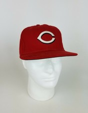 CINNCINATI REDS Autographed NEW ERA Red Fitted Ball Cap Made in USA size 7 3/8