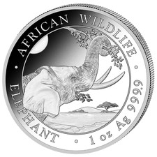 Somalia 2023 Elephant Elephant 1oz Silver 999.9 African Wildlife Coin