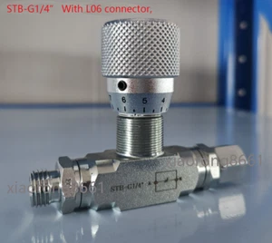 Flow Control bidirectional hydraulic restrictor valve STB-G1/4” W /L06 connector - Picture 1 of 3