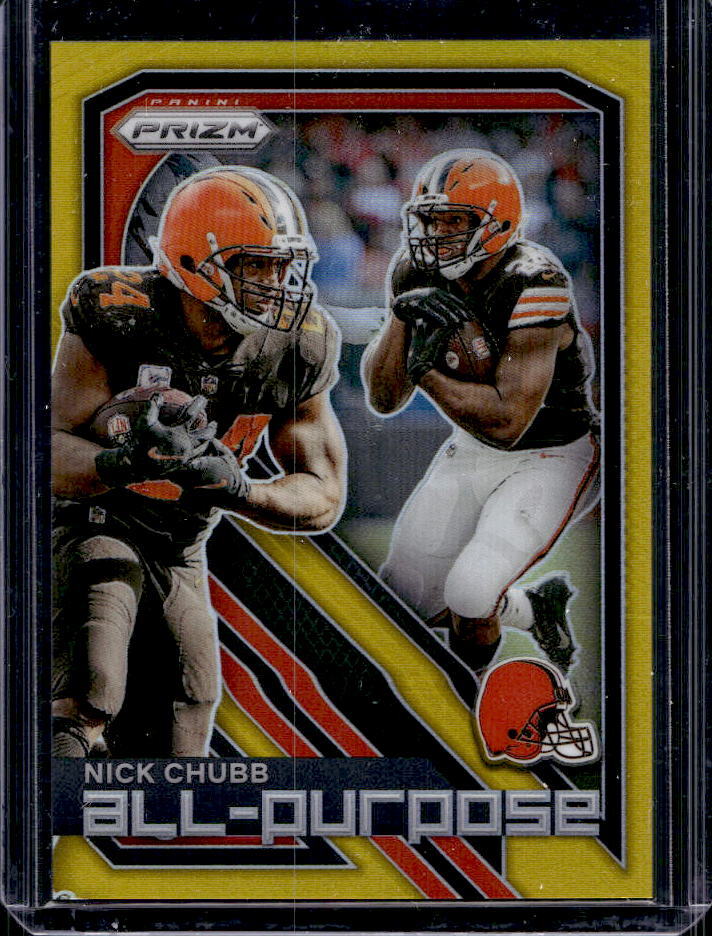 2023 Panini Prizm Nick Chubb All-Purpose Gold Prizm Parallel #02/10 Browns