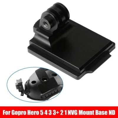 Aluminum Helmet Camera Mount For Gopro Hero 5 4 3 3 plus 2 1 NVG Mount Base ND - Image 1 of 4