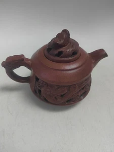 Exquisita Colección Yixing Zisha [Shi Dabin] Maceta Patrón Dragón - Imagen 1 de 7