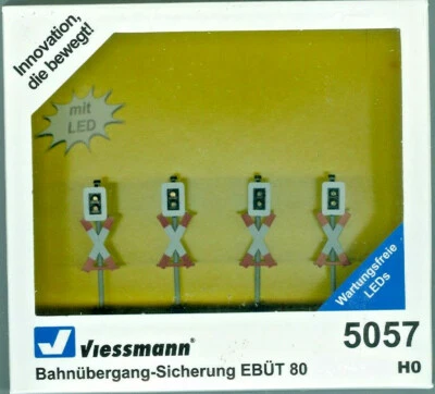 Viessmann 5057 Bahnübergang-Sicherung EBÜT 80, 4 Stueck und Elektronik, H0 - Image 1 of 2