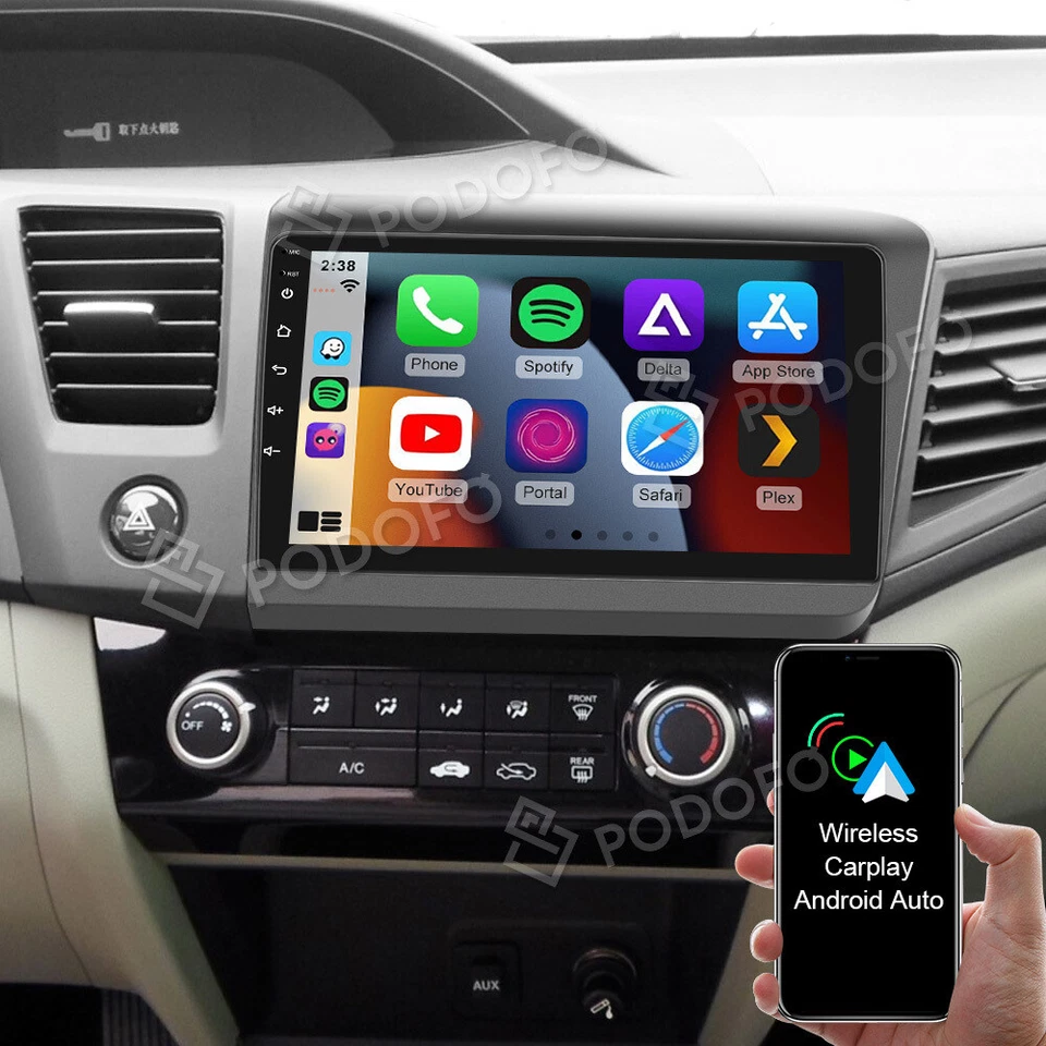 Apple Carplay For 2012-2015 Honda Civic Car Stereo Radio Android 15 GPS Navi - Изображение 1 из 4