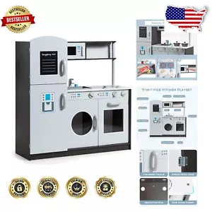 Durable Kids Kitchen Playset - Microwave, Oven, Sink & More for Imaginative Play - Picture 1 of 11